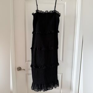 Bebe Black Textured Dress